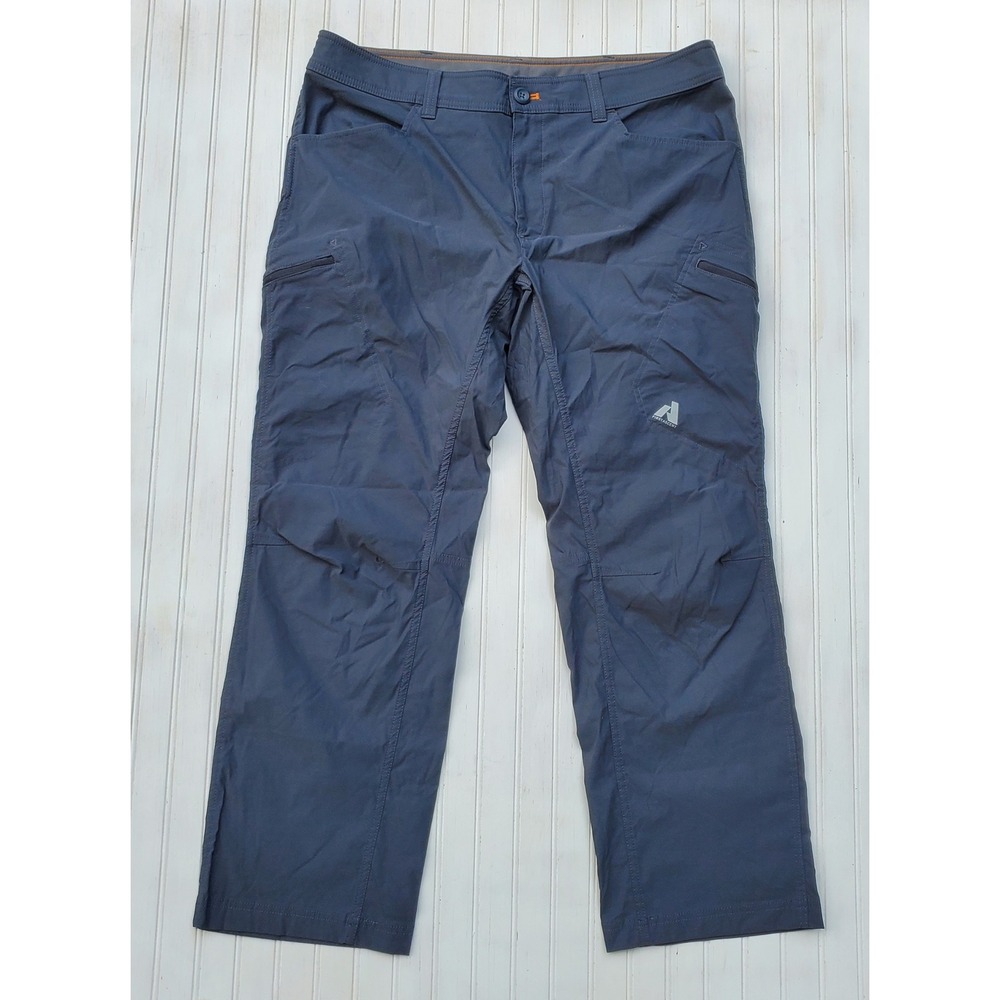 Eddie Bauer First Ascent Guide Pro Pants Mens 38x30 Gray Blue Hiking Outdoor